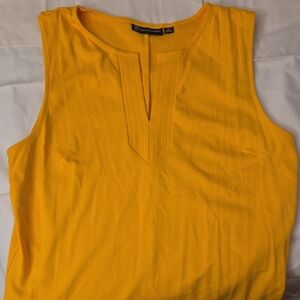 New York & Company Vibrant Yellow Tank Top